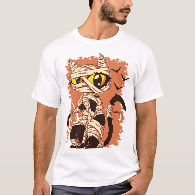 Camiseta gato de Halloween (Frente)