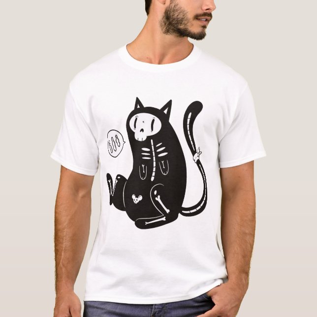 Camiseta Gato de Halloween (Frente)