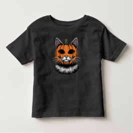 Camiseta Gato de Halloween, Cara de Abóbora