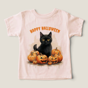 Camiseta Gato De Halloween Com Bompkins