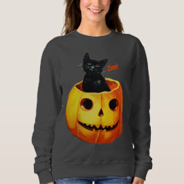 Camiseta Gato de Halloween em Pumpkin