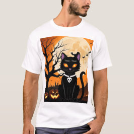 Camiseta Gato de Halloween (Feliz Halloween, presente para