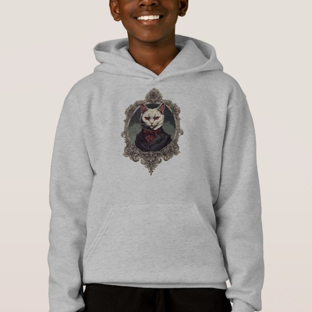 Camiseta Gato de Halloween, Gato de Vampiro (Frente)