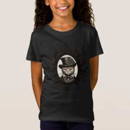 Camiseta Gato de Halloween, Gato de Vampiro, presas de dama