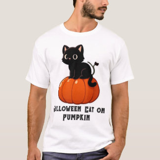 Camiseta Gato de Halloween na Pumpkin