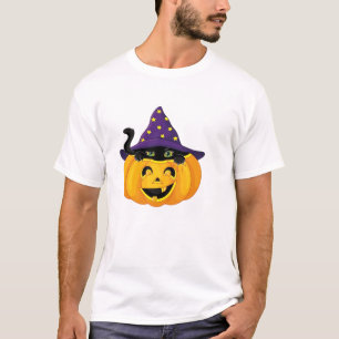 Camiseta Gato de Halloween no Abóbora � Adesivo de Gatinho