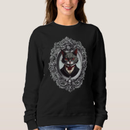 Camiseta Gato de Halloween, Retrato de Gato Vampiro