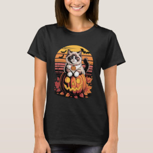 Camiseta Gato de Halloween Retro Ragdoll Ragdolls Cachorro