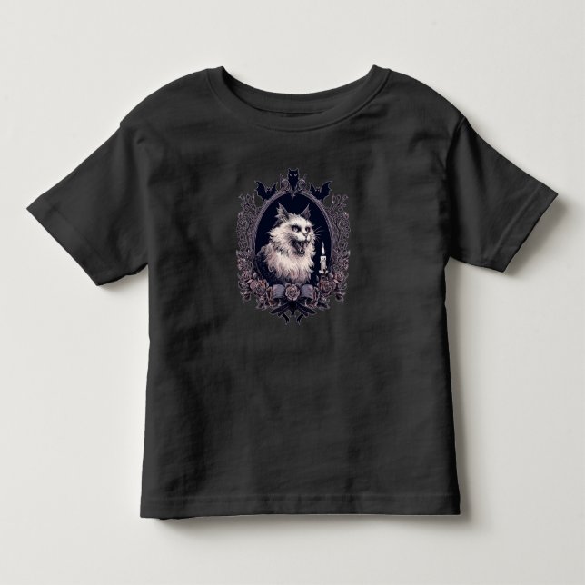 Camiseta Gato de Halloween, Spooky (Frente)
