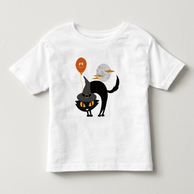 Camiseta Gato de Halloween Spooky (Frente)