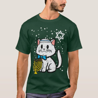 Camiseta Gato de Hanukkah Fofo Chanukah Mulheres Judias Men