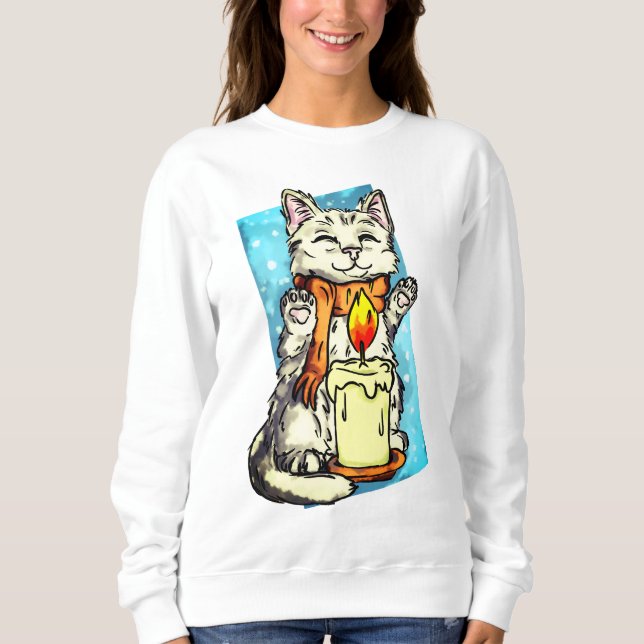 Camiseta Gato de inverno (Frente)
