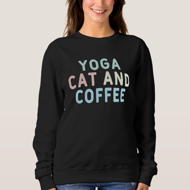 Camiseta Gato De Ioga E Café (Frente)