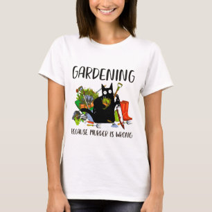 Camiseta Gato de jardinagem engraçado