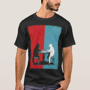 Camiseta Gato de Jogo de Apostas de Arte Pop Jogando Pôquer
