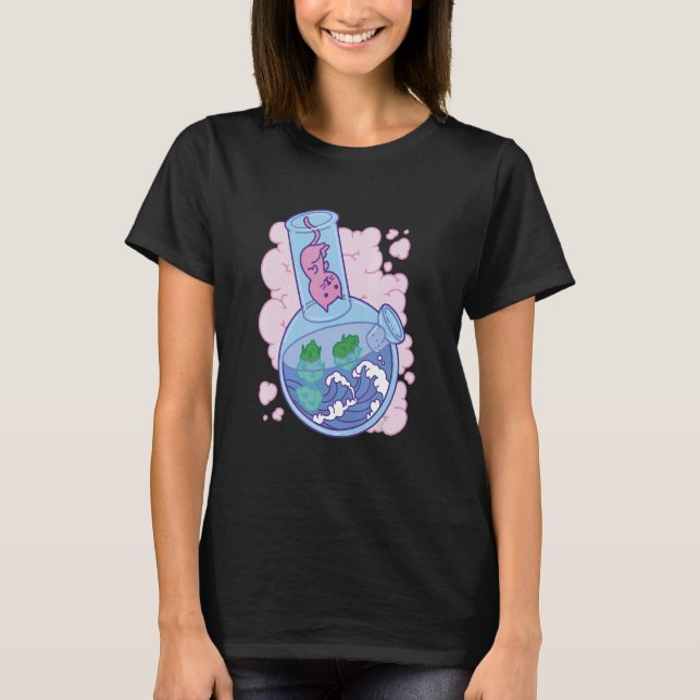 Camiseta Gato de junção Waves Bong (Frente)