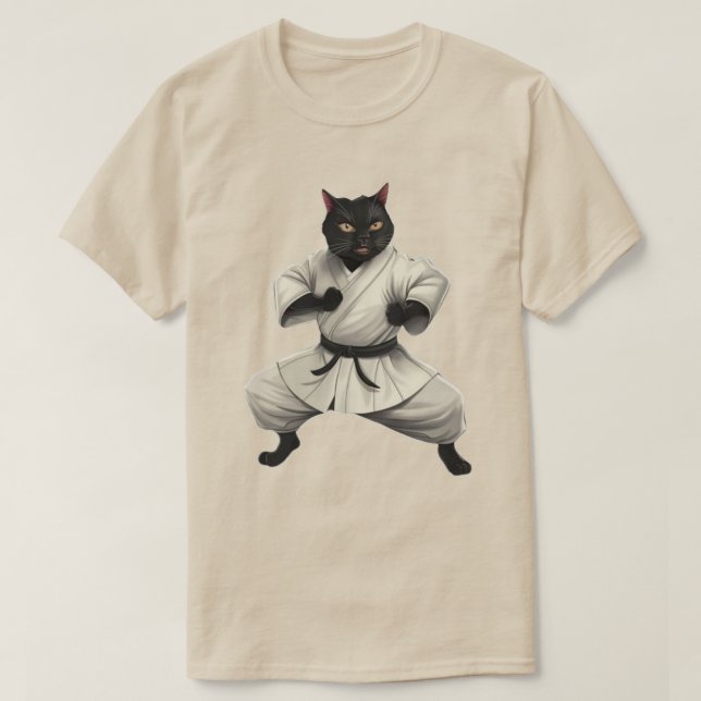 Camiseta Gato de Karatê  (Frente do Design)