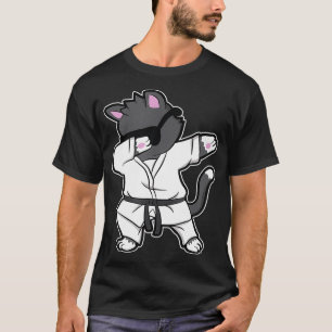 Camiseta Gato De Karate Engraçado Para Garotas De Karate