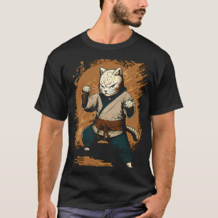 Camiseta Gato de Karatê Japonês Judô Gatinho Taekwondo