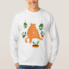 Camiseta Gato De Laranja Cinto Com Gpresente De Gato Gordo 