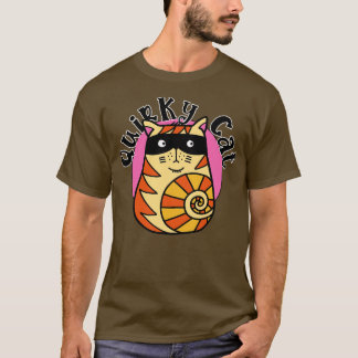 Camiseta Gato De Laranja De Kat Quirky Strik
