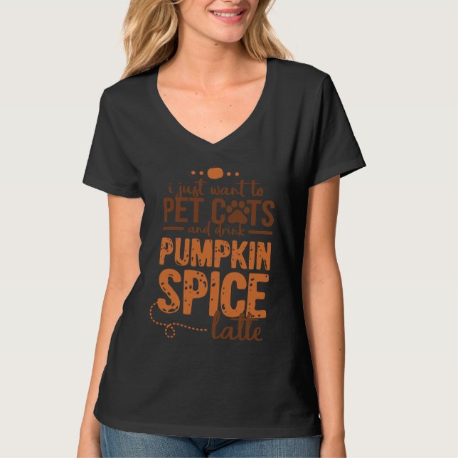 Camiseta Gato de latão de picuinhas de abóbora (Frente)