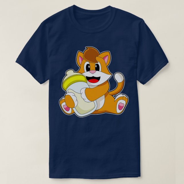 Camiseta Gato de leite Leite (Frente do Design)