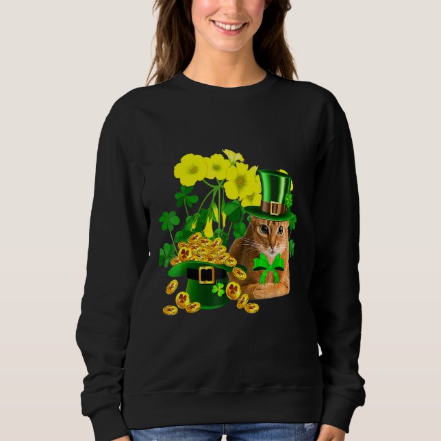Camiseta Gato de Leprechaun de Gato Abissino (Frente)