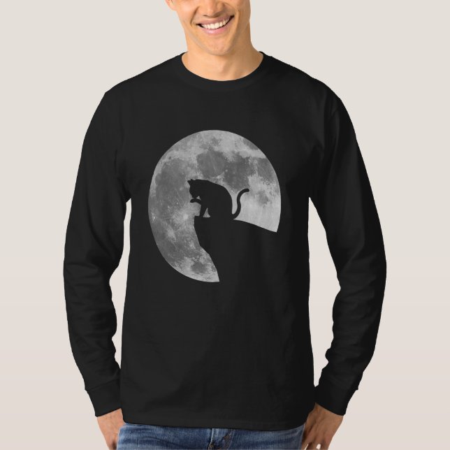 Camiseta Gato de Luna de Lua Completa (Frente)