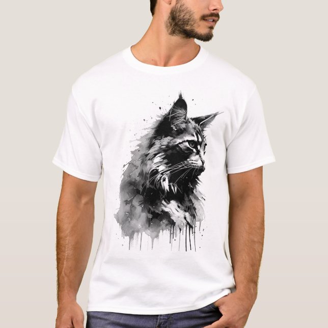 Camiseta Gato de Maine Coon (Frente)