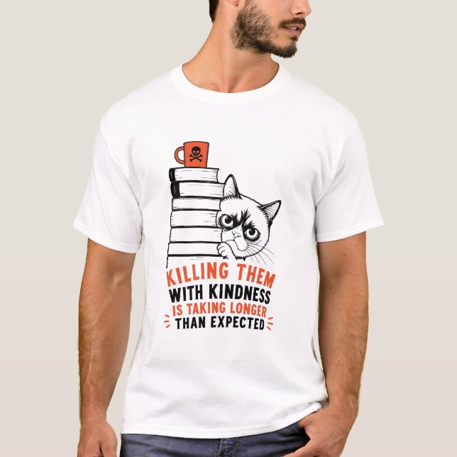 Camiseta Gato de Matar com Gentileza (Frente)
