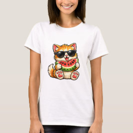 Camiseta Gato de Melancia Legal