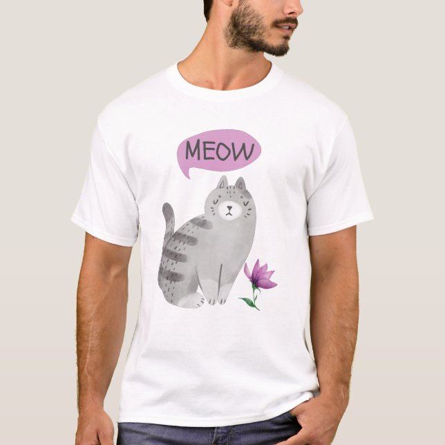 Camiseta Gato de Miau (Frente)