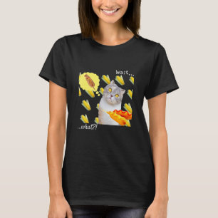 Camiseta Gato de Milho Cachorro de Milho Gato Humor Espera