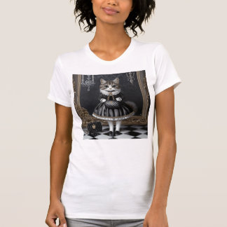 Camiseta Gato de Moda de Alta Extremidade Vintage