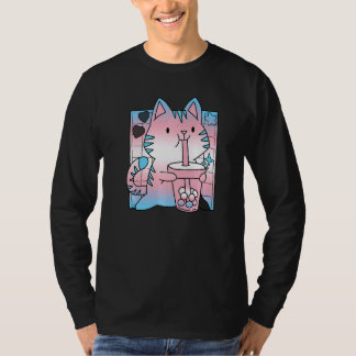 Camiseta Gato de Moda Trans Mãe Lgbt Gay Lgbtq Ord Mont
