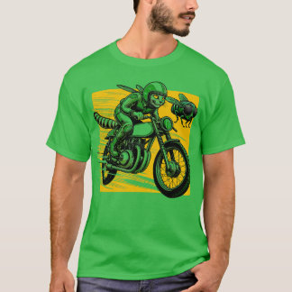 Camiseta Gato de Motocicleta mais rápido Cicadas Feline Bik