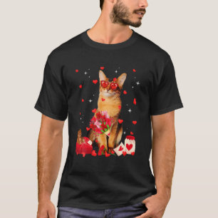 Camiseta Gato de Namorados de Gato Somali Bonito, Pai de Ga