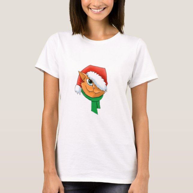 Camiseta Gato de Natal (Frente)
