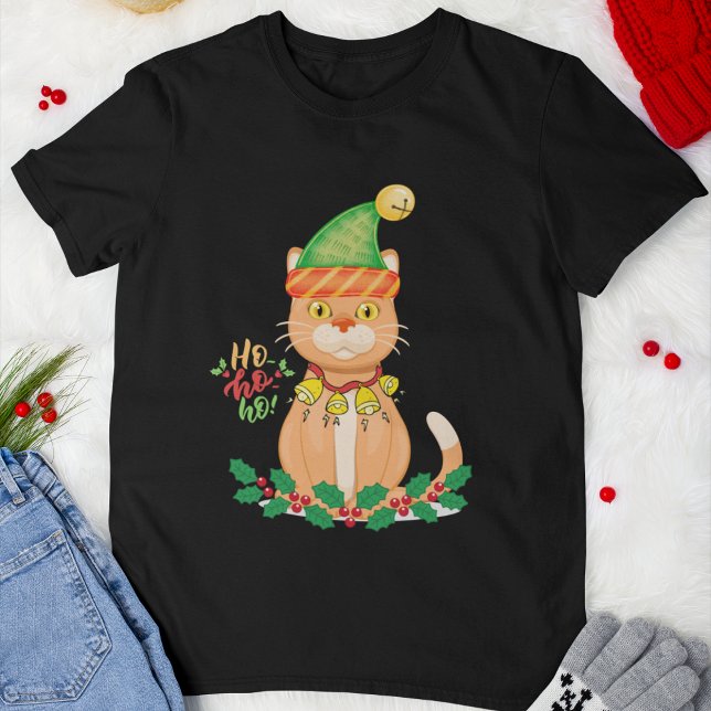 Camiseta Gato de Natal (Criador carregado)