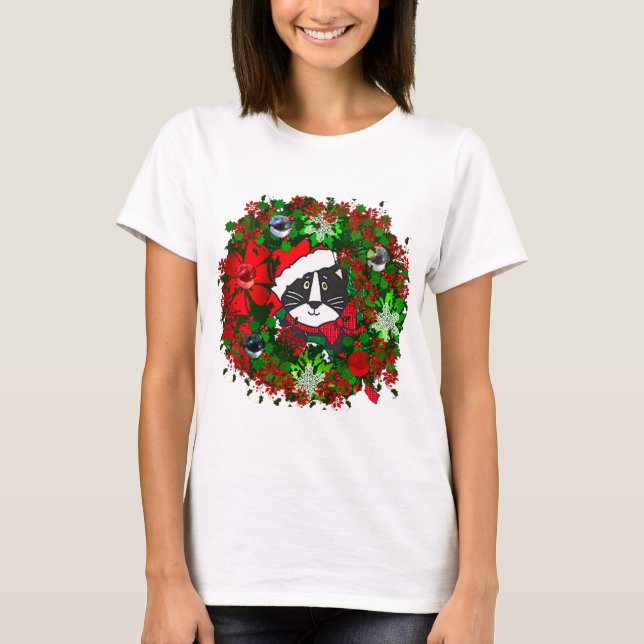 Camiseta Gato de Natal (Frente)