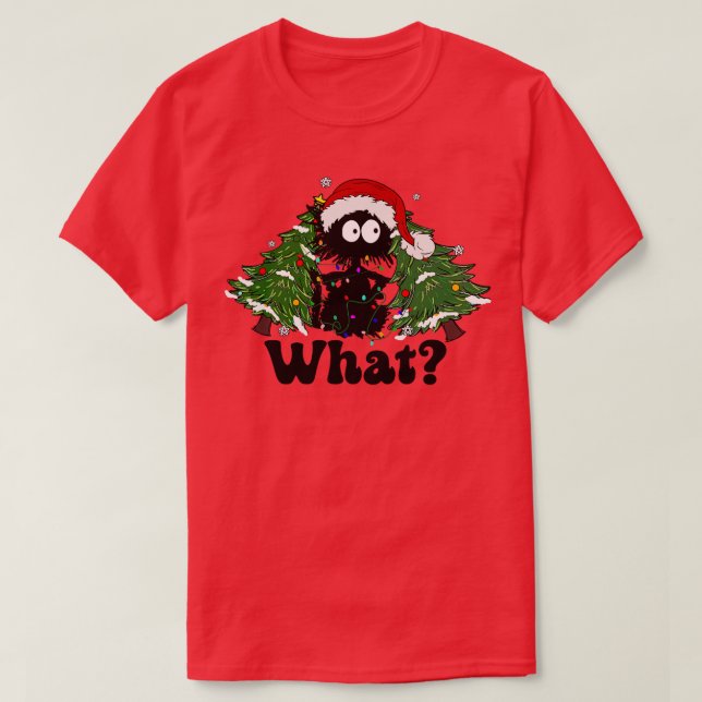 Camiseta Gato de Natal (Frente do Design)
