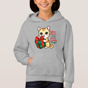 Camiseta Gato de Natal Aconchegante Presente de Férias para