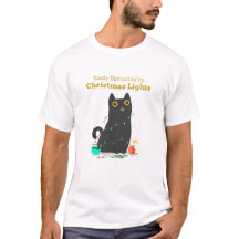 Gato de Natal com luzes