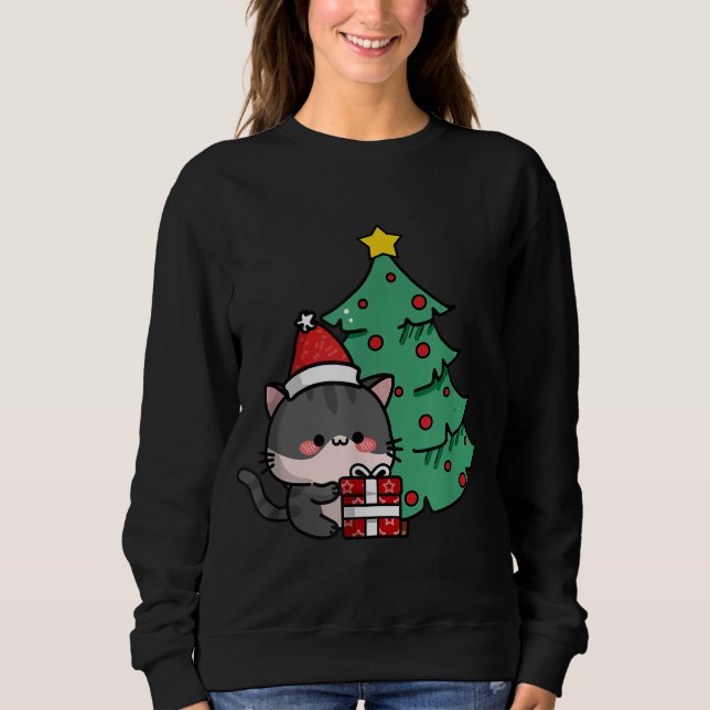 Camiseta Gato de Natal da Eve (Frente)