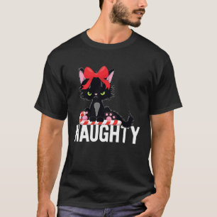 Camiseta Gato de Natal Doce Cana de Açúcar Crianças Travess