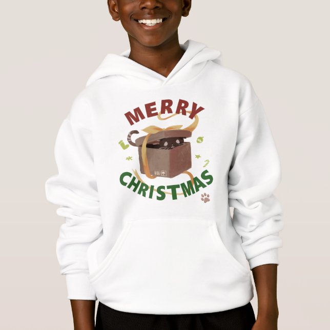 Camiseta Gato De Natal Em Cartonagem (Frente)