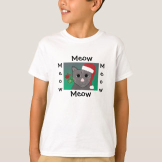 Camiseta Gato de Natal Fofo