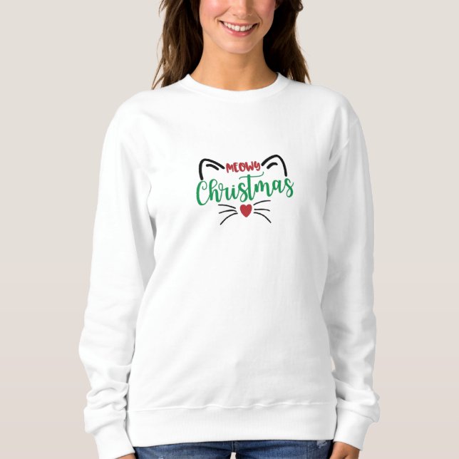 Camiseta gato de Natal,kawaii,bonitinho,anime,doce Natal, (Frente)