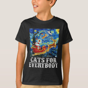 Camiseta Gato De Natal Para Todos Os Papais noeis Reindeer